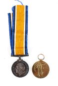 Two WWI medals presented to Ernest J O gardner 614083 19 Lond R
