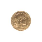 A French 1912 20 Franc gold coin