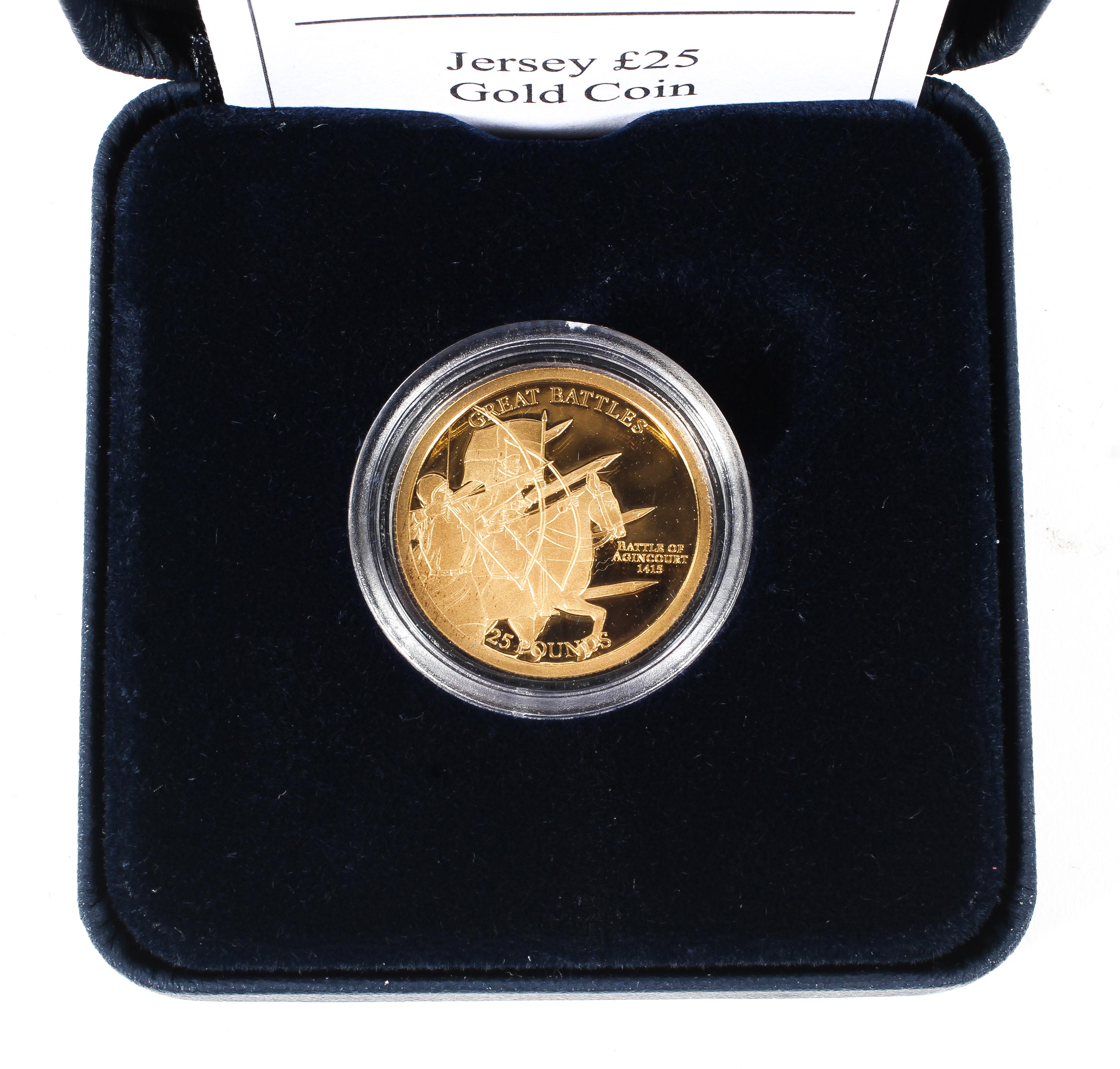 A Jersey gold £25 coin for the Battle of Agincourt, - Image 2 of 3