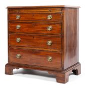 A Regency mahogany chest of small proportion,