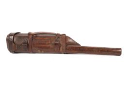 An early 20th century shotgun case for a 12g gun with 32inch barrels plus cleaning rod.