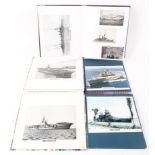 A comprehensive collection of postcards and photographic prints relating to WW1 & WW11 warships in