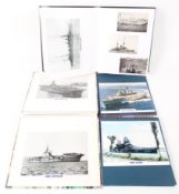 A comprehensive collection of postcards and photographic prints relating to WW1 & WW11 warships in