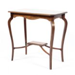 A 19th century inlaid rosewood side table,