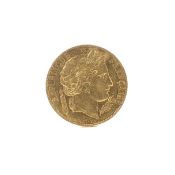 A 1851 20 francs gold coin