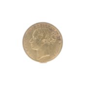 A 1872 sovereign coin
