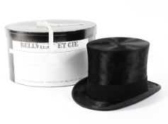 A Lock & Co Hatters London mole skin covered top hat Condition Report: Measures 20