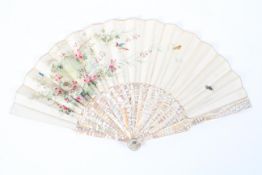 A late 19th century folding fan,