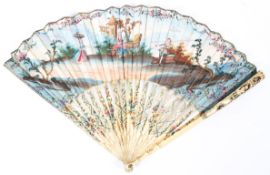 An 18th century folding fan,