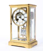 A French (Samuel Marti) striking brass eight day mantle clock,