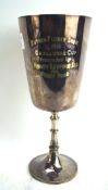 An early 20th century silver plated trophy by Mappin and Webb,