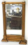 A gilt mirror framed hall mirror,