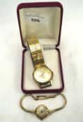 A 9ct gold Rotary ladies wristwatch and a gents 9ct gold cased Heletia,