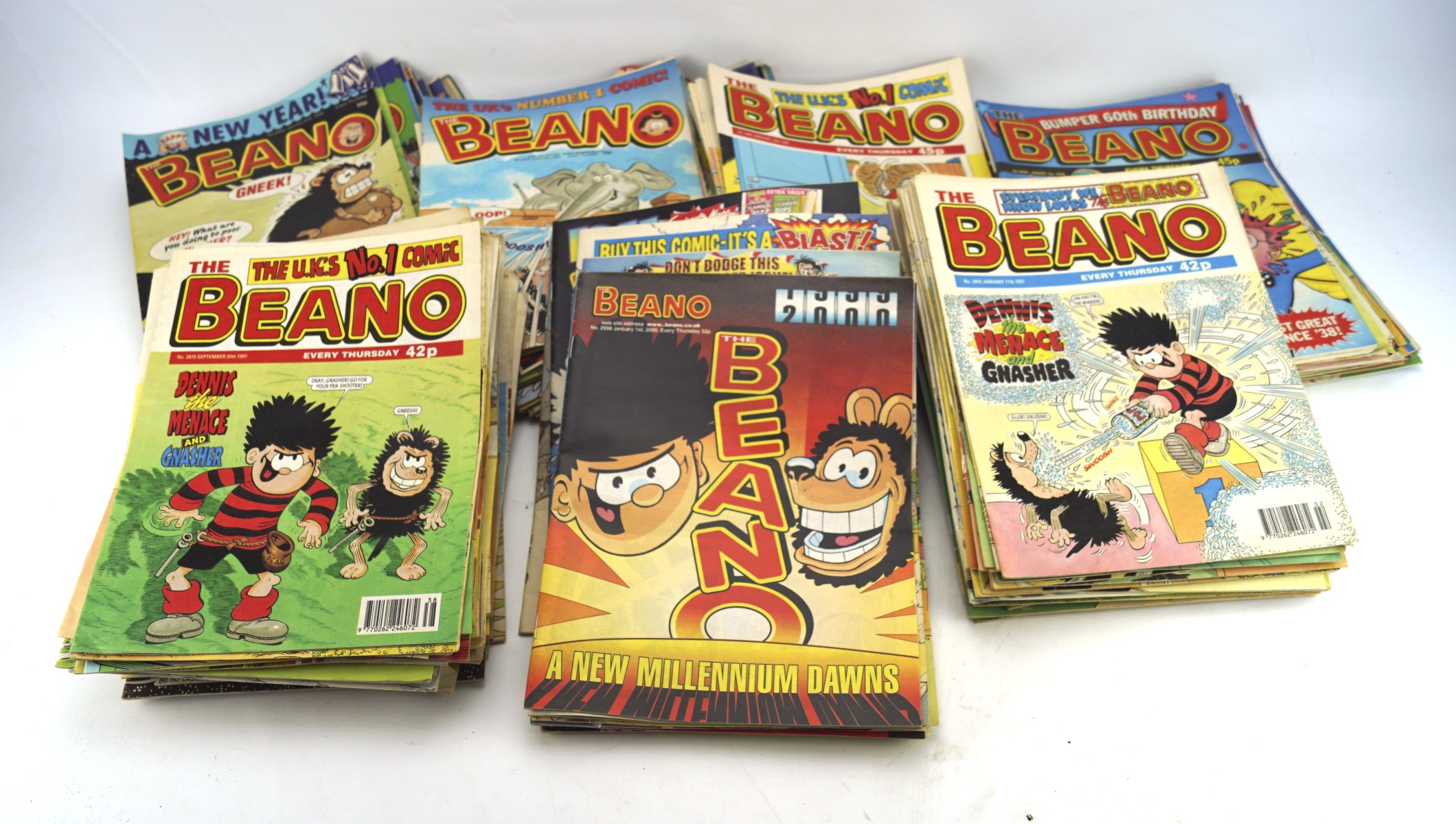 A large collection of vintage Beano comics,