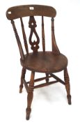 A 19th century wooden chair,