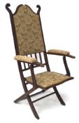 An Arts & Crafts folding campaign chair