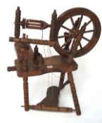 A contemporary spinning wheel,