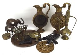 A selection of assorted metalware,