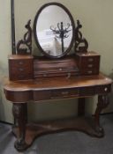 A Victorian mahogany dressing table,