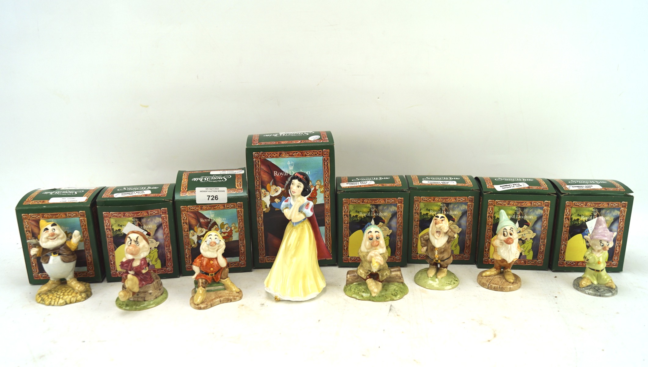 A Royal Doulton ceramic set of Snow White and the seven dwarfs, - Image 3 of 4