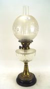A 19th century oil lamp,