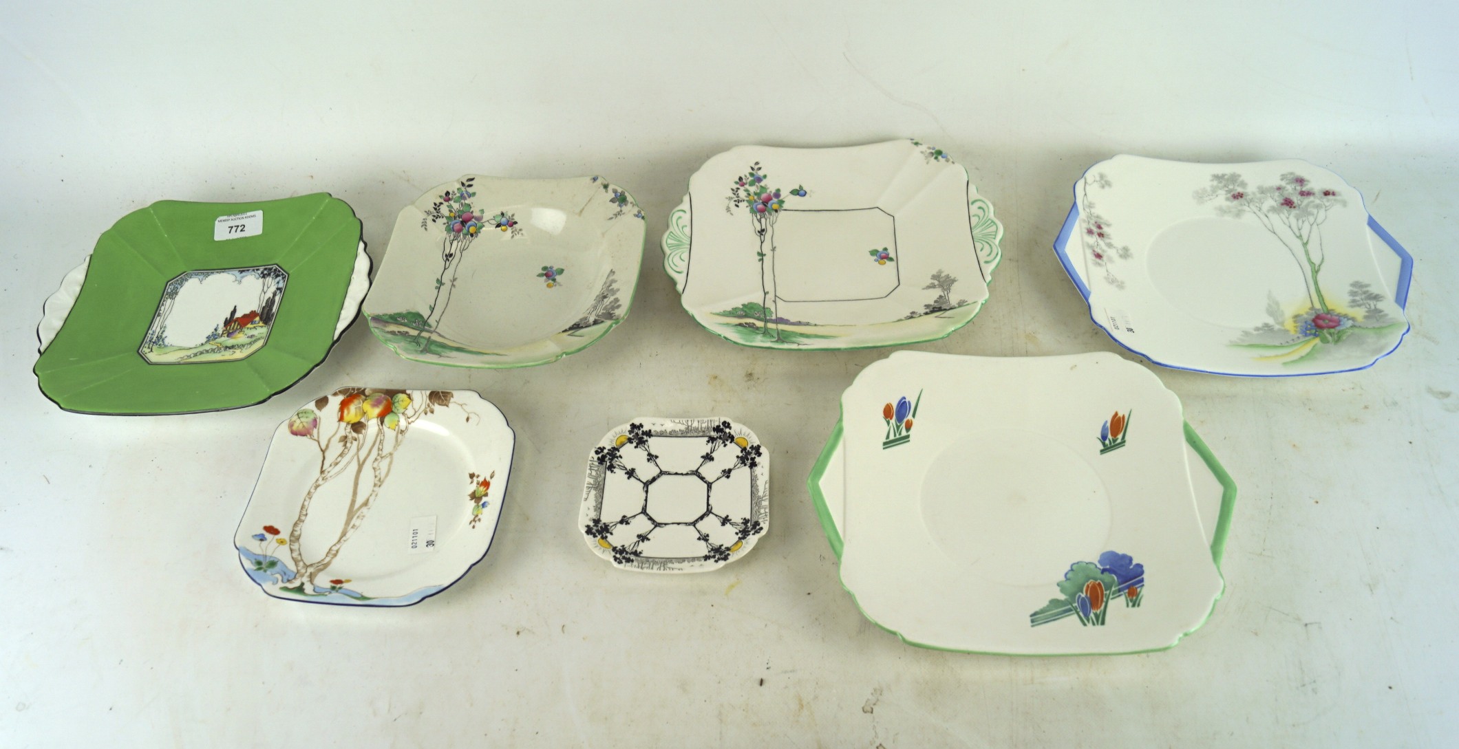 A selection of Shelley ceramic plates and other wares, to include matching plate and bowl,