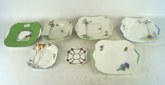 A selection of Shelley ceramic plates and other wares, to include matching plate and bowl,
