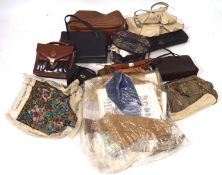 A selection of vintage ladies handbags,