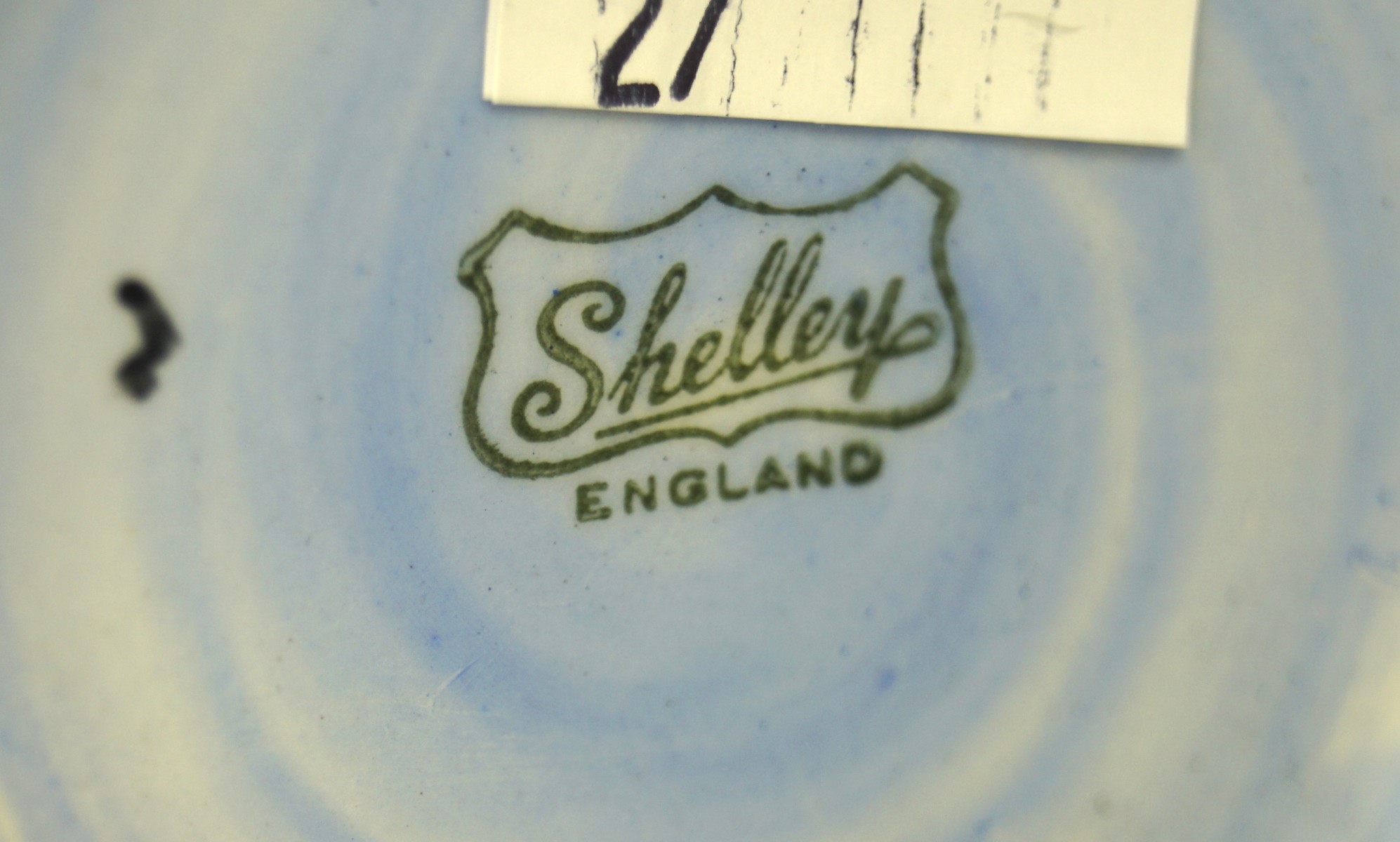 A Shelley jug, decorated with graduating blue design, - Image 2 of 2