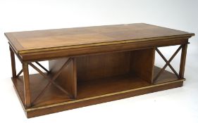A large 20th century coffee table, of rectangular form,
