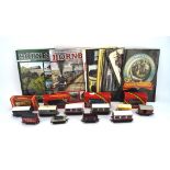 A selection of Hornby OO gauge freight stock and books,