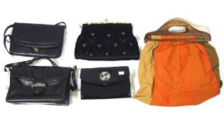 Five ladies handbags,