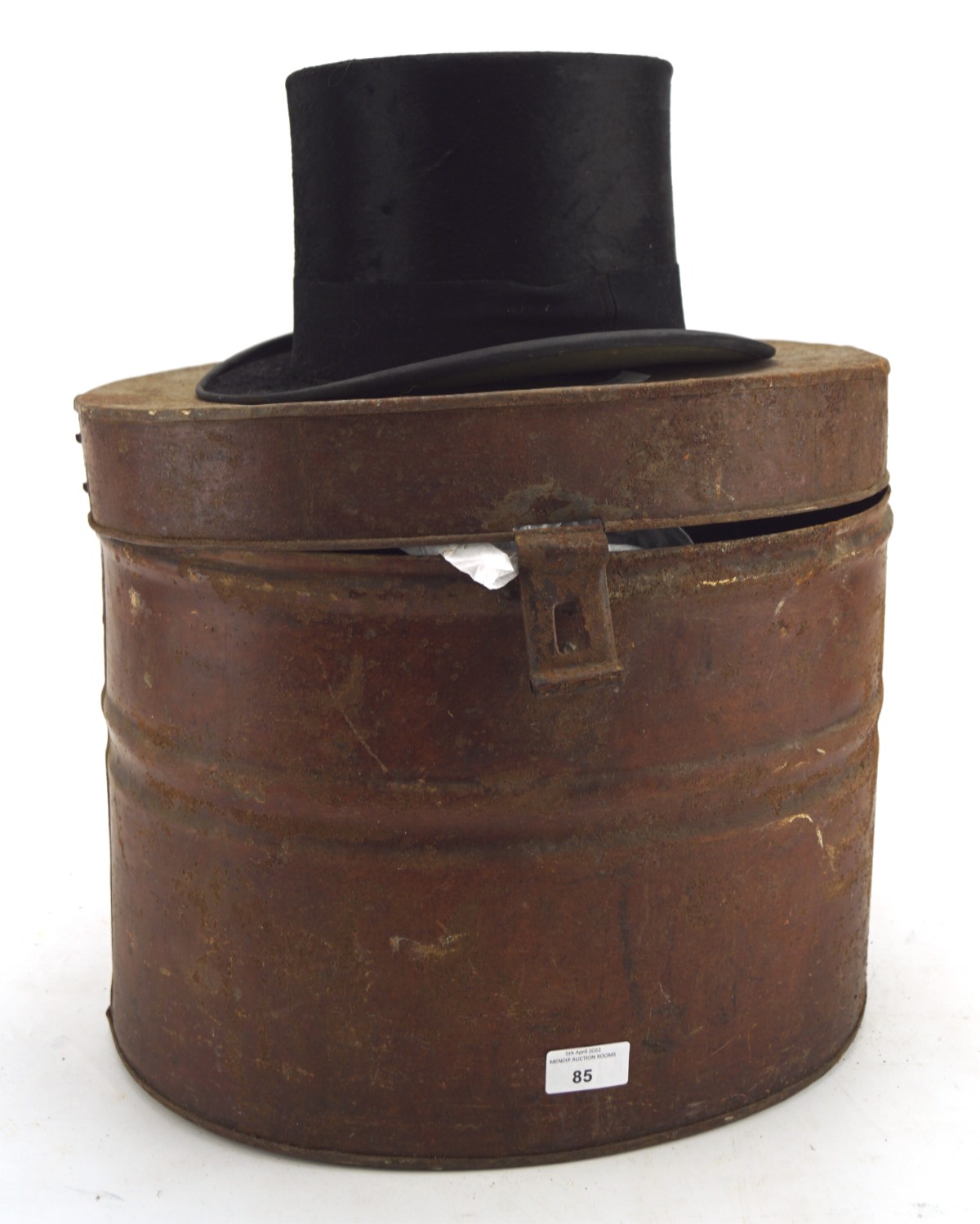 An early 20th century top hat by Henry Heath of London,