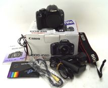 A Canon EOS 450D camera,