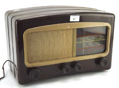 A Cossor mains radio, within a bakelite case,