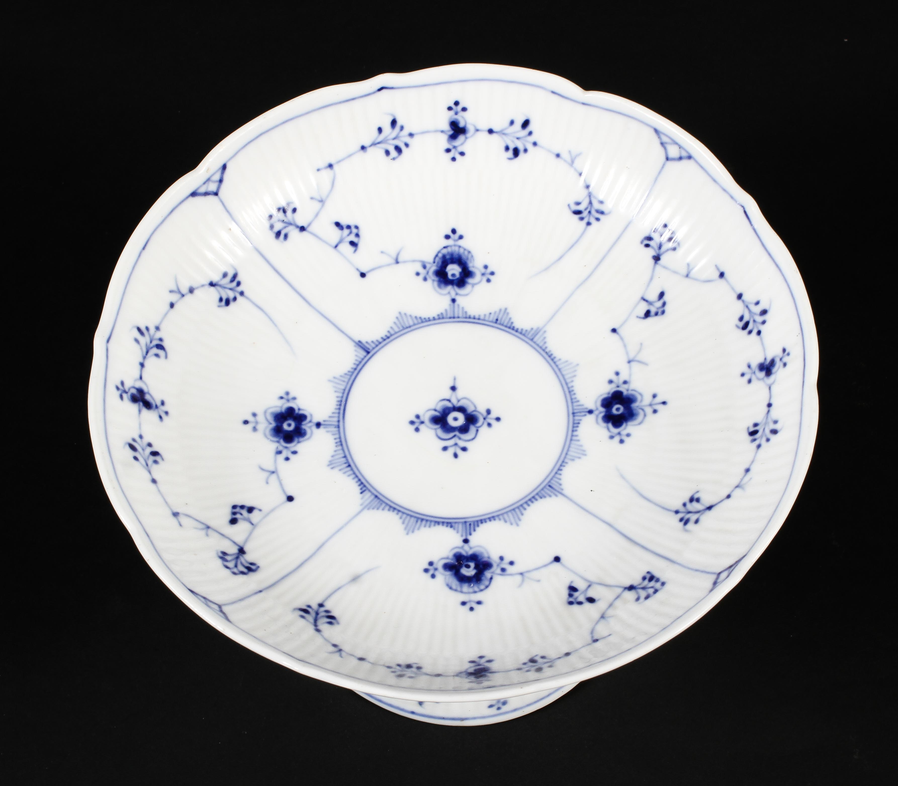 A Royal Copenhagen tazza, late 19th/early 20th century, printed green and blue marks, - Image 17 of 22