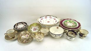 A collection of porcelain tea wares,