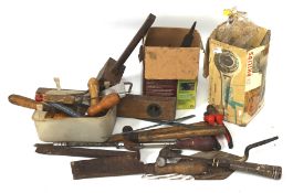 A box of assorted tools,