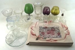 A selection of assorted glassware,