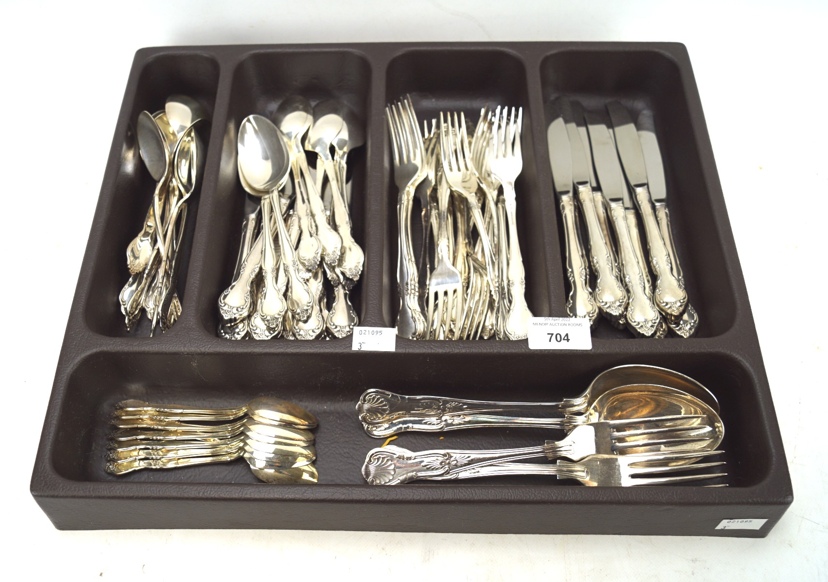 An eight-person setting canteen of cutlery,