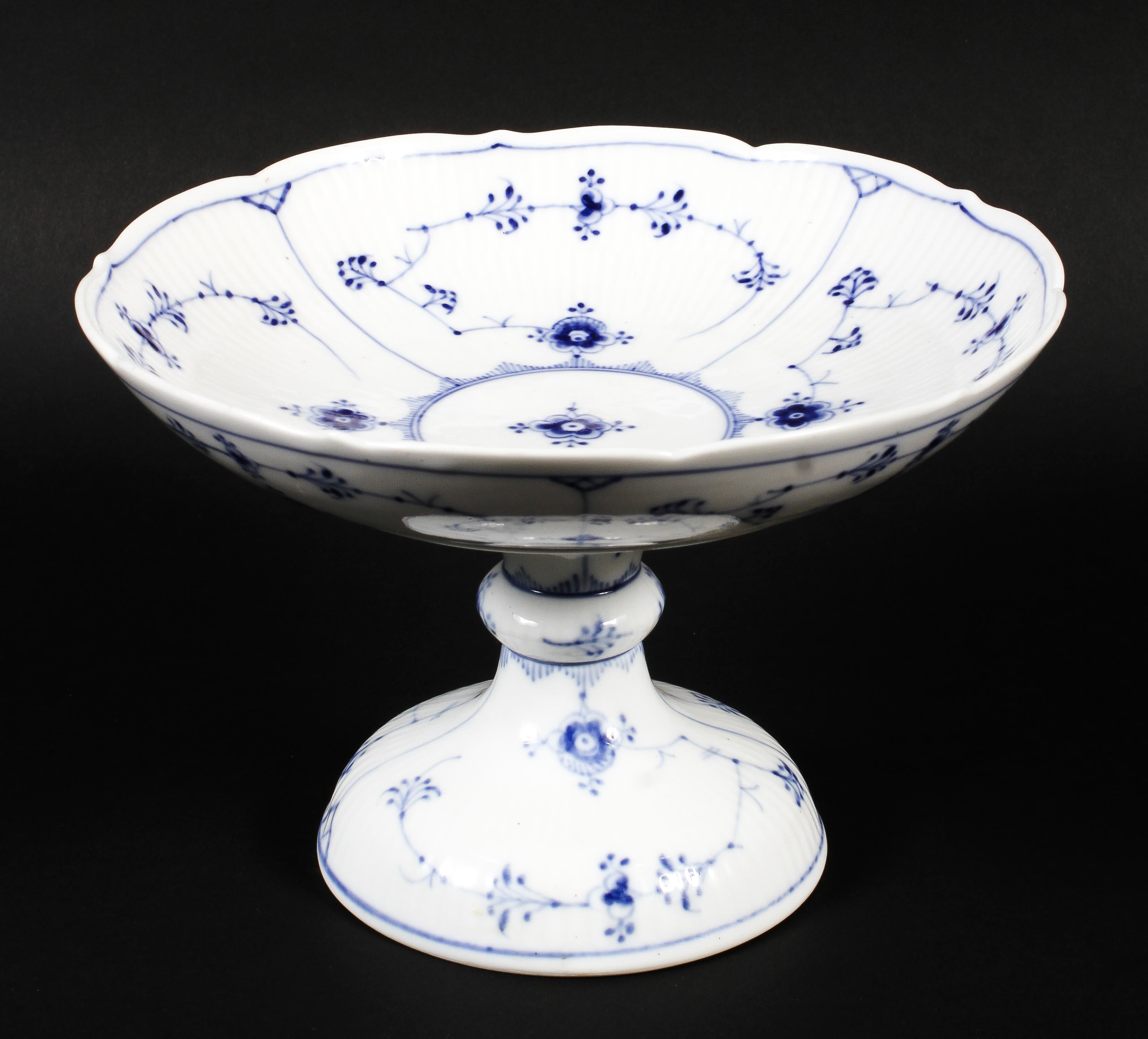 A Royal Copenhagen tazza, late 19th/early 20th century, printed green and blue marks, - Image 21 of 22