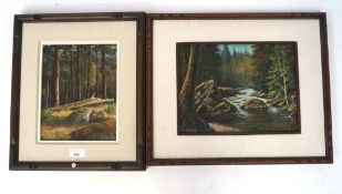 F. Gilbert (Canadian, 20th century), pair of oils on board