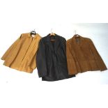 Three vintage jackets, comprising a black leather jacket by Ciro Citterio size L,