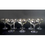 A selection of eight vintage Babycham glasses, H10.