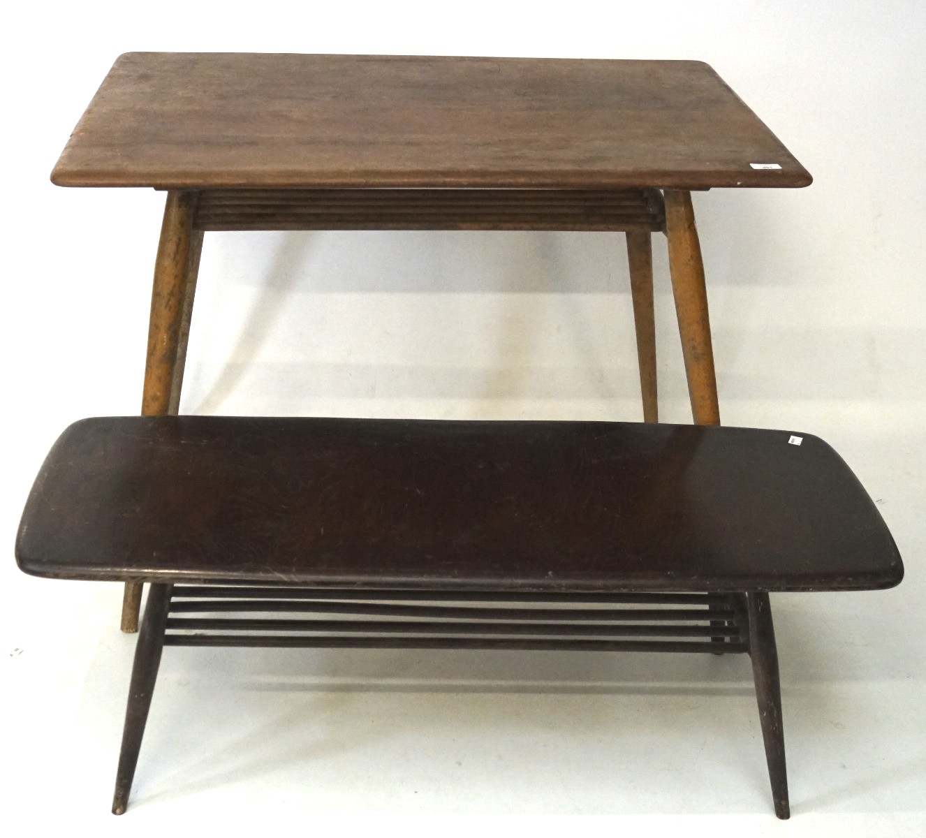 An Ercol table and coffee table,