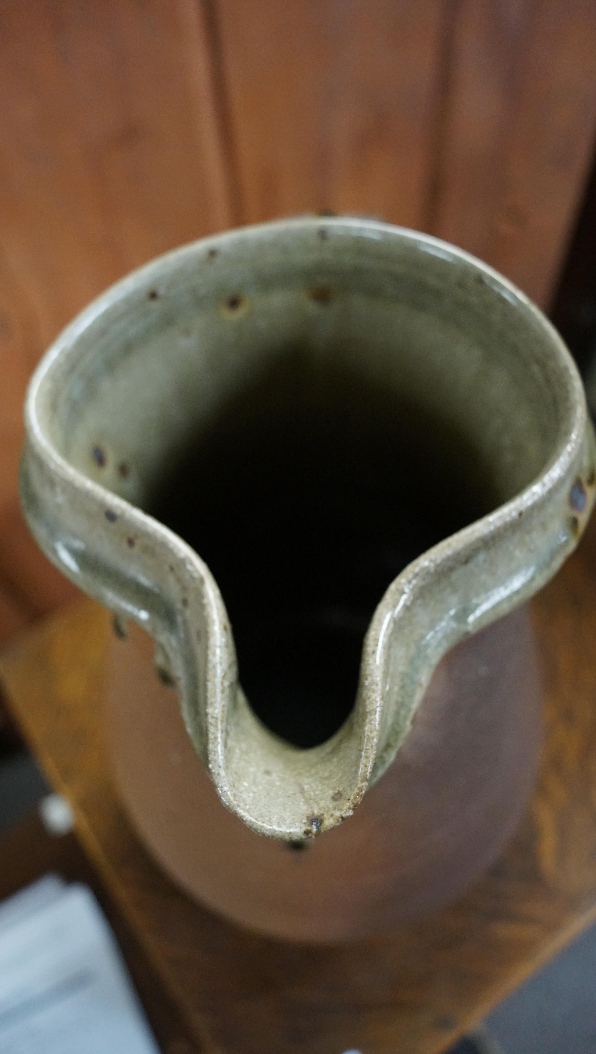 A large Studio Pottery pitcher, impressed B mark to base, - Image 9 of 11