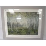 Anthony Waller, 20th century print depicting a forest landscape, framed and glazed,
