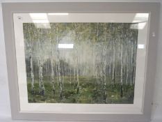 Anthony Waller, 20th century print depicting a forest landscape, framed and glazed,