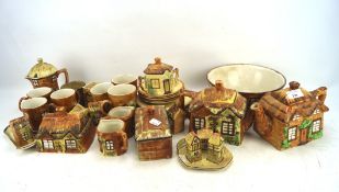 A group of Price Kensington pottery Cottage Wares and other related ceramics, including: bowls,