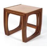 A Retro G-Plan nest of three teak side tables,